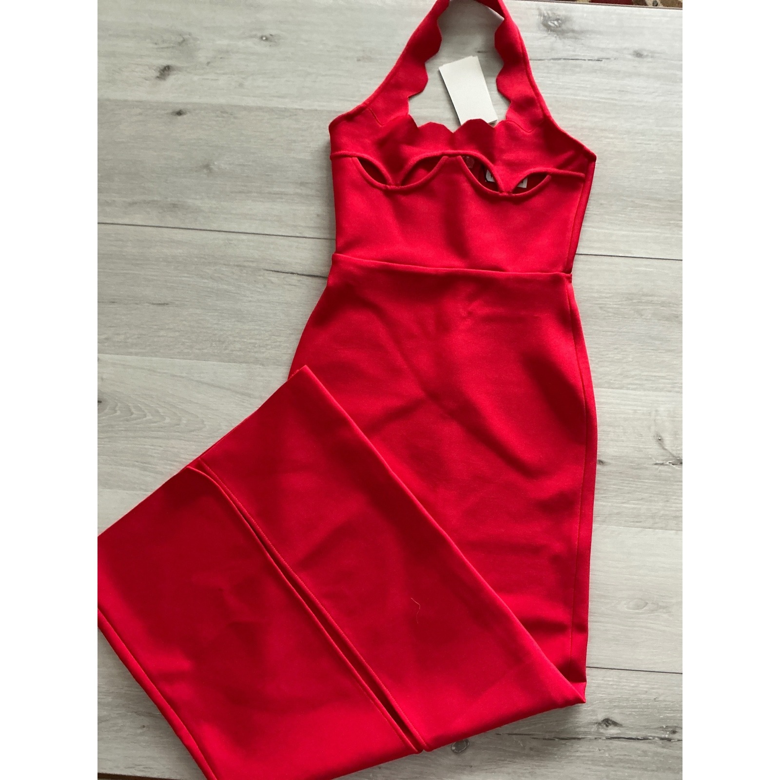 Yg Collection Gianna Halter Gown Red Medium New With Tags — image 2 of 5